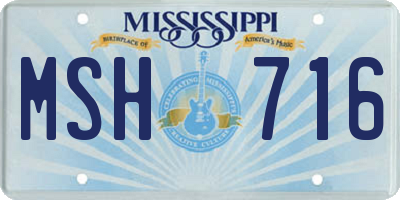 MS license plate MSH716