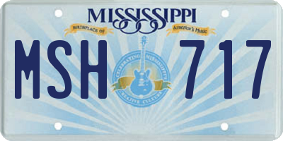 MS license plate MSH717