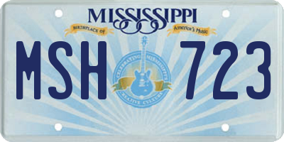 MS license plate MSH723