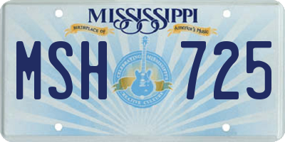 MS license plate MSH725