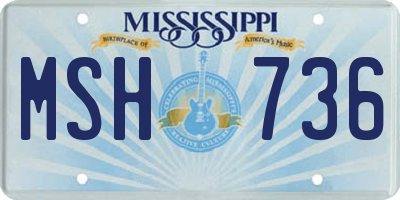 MS license plate MSH736
