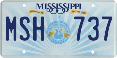 MS license plate MSH737
