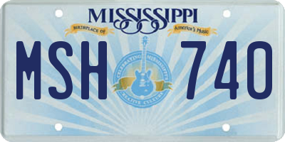 MS license plate MSH740