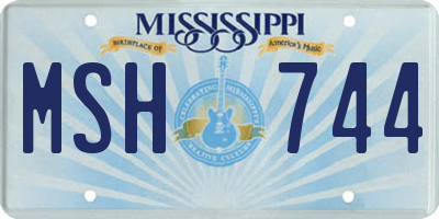 MS license plate MSH744