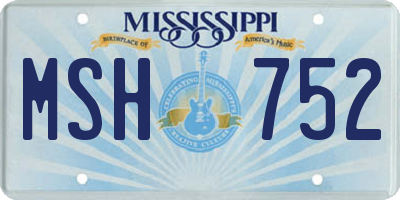 MS license plate MSH752