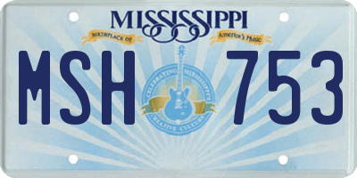 MS license plate MSH753