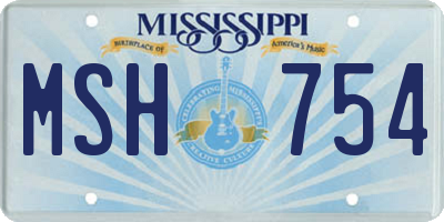 MS license plate MSH754