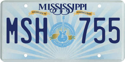 MS license plate MSH755