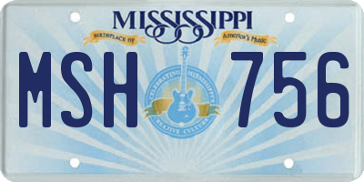 MS license plate MSH756