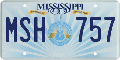 MS license plate MSH757