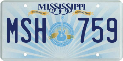 MS license plate MSH759
