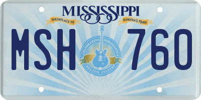 MS license plate MSH760