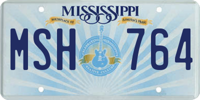 MS license plate MSH764