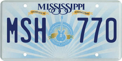 MS license plate MSH770
