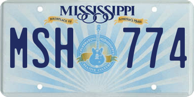 MS license plate MSH774