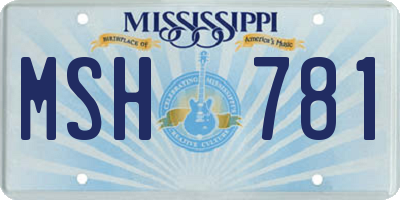 MS license plate MSH781