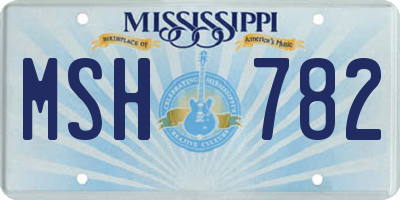 MS license plate MSH782