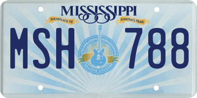 MS license plate MSH788