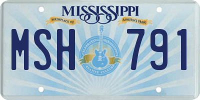 MS license plate MSH791