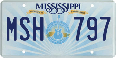 MS license plate MSH797