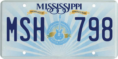 MS license plate MSH798