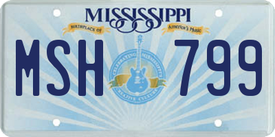 MS license plate MSH799