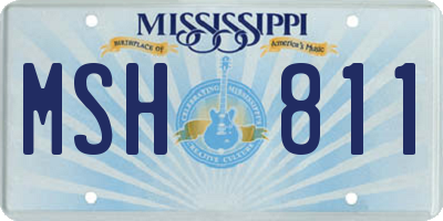 MS license plate MSH811