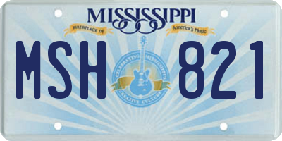 MS license plate MSH821