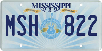MS license plate MSH822