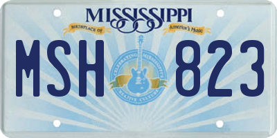 MS license plate MSH823