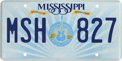 MS license plate MSH827