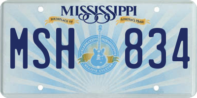 MS license plate MSH834