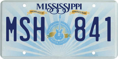MS license plate MSH841