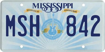 MS license plate MSH842