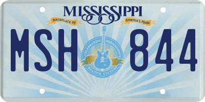 MS license plate MSH844