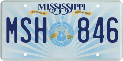MS license plate MSH846