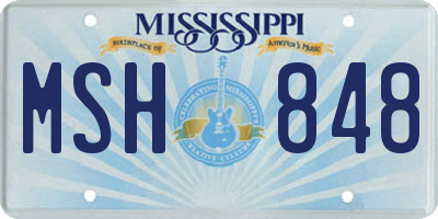 MS license plate MSH848