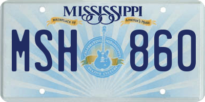 MS license plate MSH860