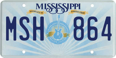 MS license plate MSH864