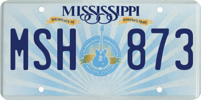 MS license plate MSH873