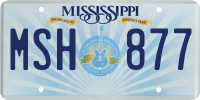 MS license plate MSH877