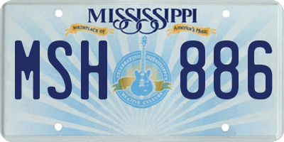 MS license plate MSH886