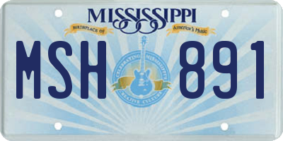 MS license plate MSH891