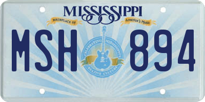 MS license plate MSH894