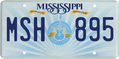 MS license plate MSH895
