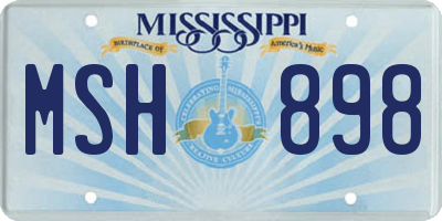 MS license plate MSH898