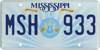 MS license plate MSH933