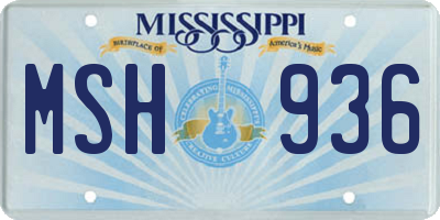 MS license plate MSH936