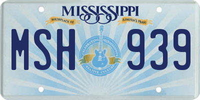 MS license plate MSH939