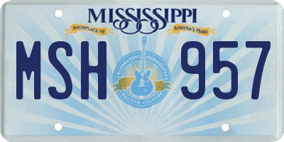 MS license plate MSH957